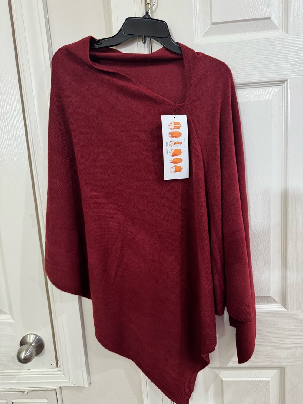 Coco + Carmen Maroon Knit Wrap Sweater